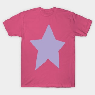 Purple Lavender Star on Pink T-Shirt